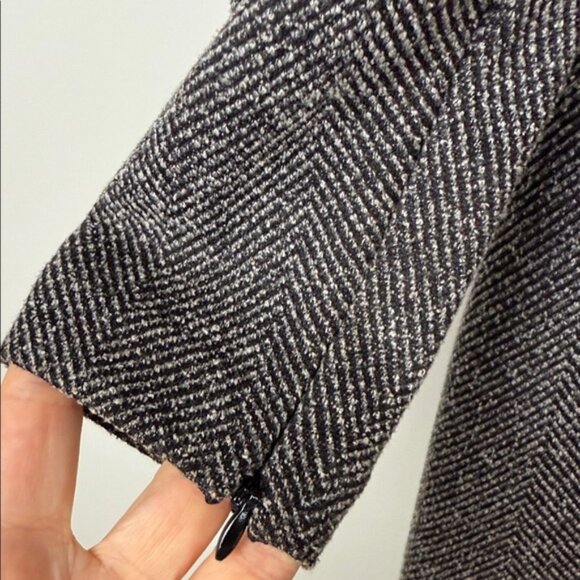 Club Monaco Dayna Herringbone Black Textured Dress - Picture 5 of 9